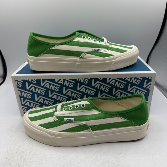 Vans Other - VANS OG Style 43 LX Low Shoes Men Sz 9 Lime Green Pinstripe Sneakers VN0A3DPBVQX
